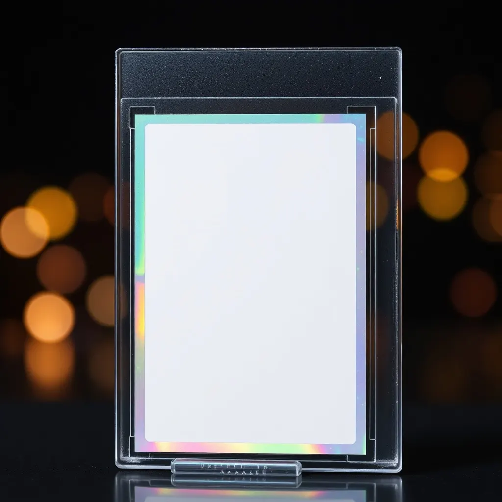 Carte holographique sous coque de gradation transparente